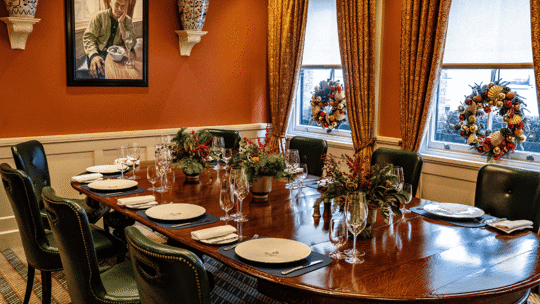 Crusteacea Room for festive private dining in Mayfair, London