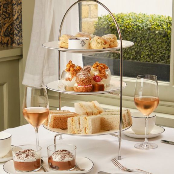 afternoon tea at Bentley's Oyster Bar & Grill in Mayfair, London