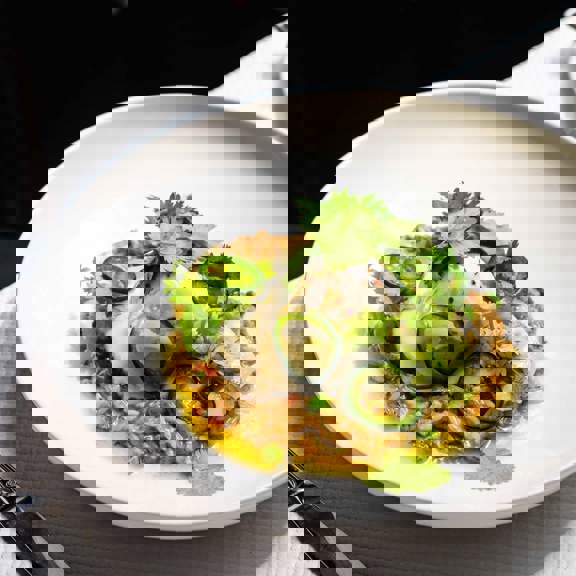 Haddock with Brown Crab Rice