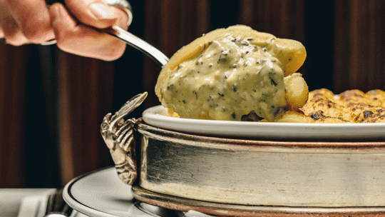 Food at Bentley's Oyster Bar & Grill seafood restaurant in Mayfair, London