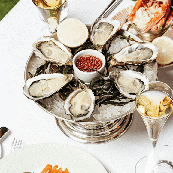 Oysters in Bentley's Oyster Bar in Mayfair, London