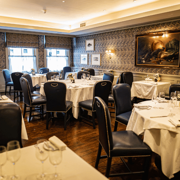 rib room private dining room at Bentley's Oyster Bar & Grill seafood restaurant in Mayfair, London