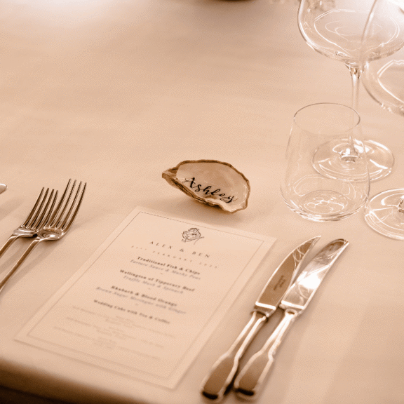 menu on laid table at Bentley's Oyster Bar & Grill seafood restaurant in Mayfair, London