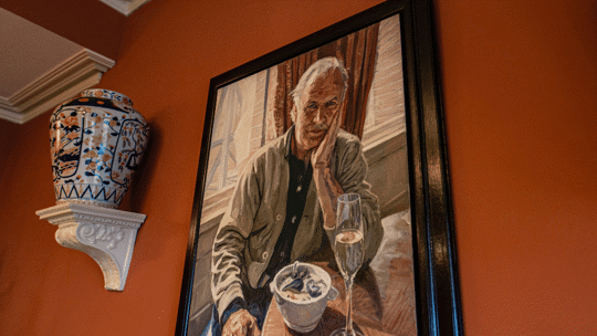 painting in Crusteacea Room for private dining in Mayfair, London