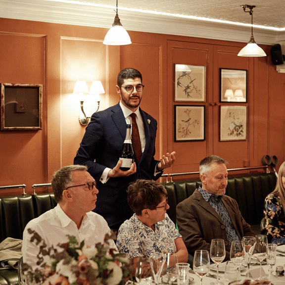 People at Bentley's Oyster Bar & Grill seafood restaurant in Mayfair, London