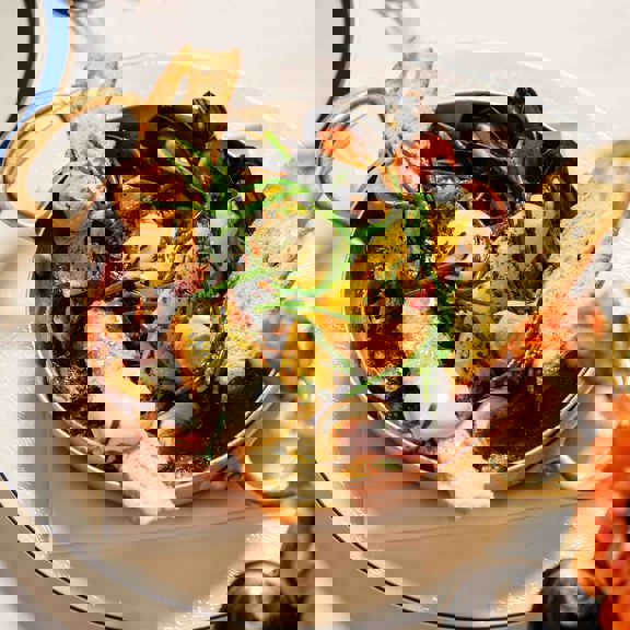 Hearty fish stew with crusty bread at Bentley’s Oyster Bar