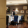Waiter laying the table at Bentley's Oyster Bar & Grill seafood restaurant in Mayfair, London